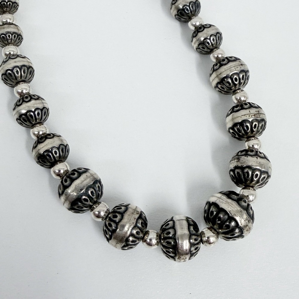 Carolyn Pollack Relios Graduated Navajo Pearl Necklace 24" Long - Picture 5 of 12